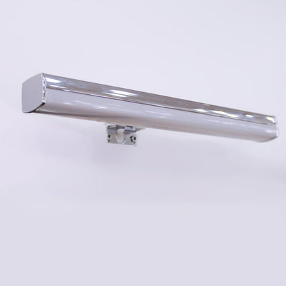 Aplique de baño fabricado en aluminio color neutro, ideal para espejo