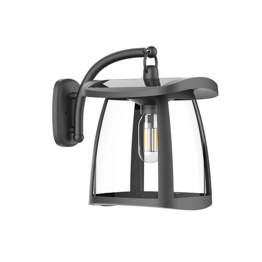 Aplique Zeffa fabricado en plástico negro, difusor transparente