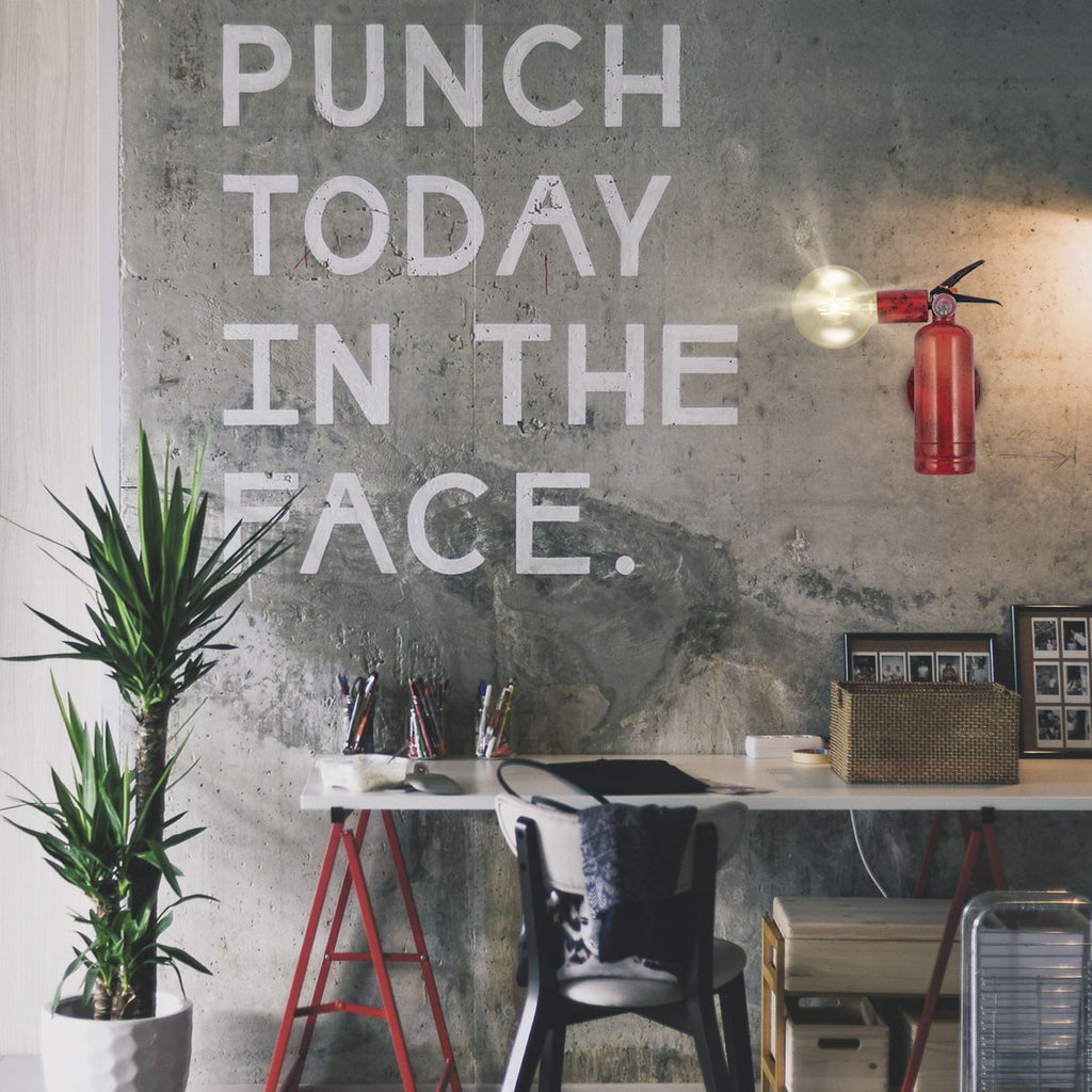 Aplique Dylan Rojo Retro AJP/Alemar (Ref. 10696) - Dimensiones: Descubre el estilo vintage y las medidas perfectas para tu aplique. LuzGuru.
