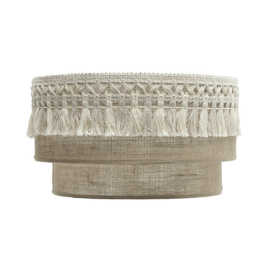 Aplique Ekaterina Doble Pantalla Saco con Pasamanería Beis Fabrilamp / Abrila - SKU 188261001