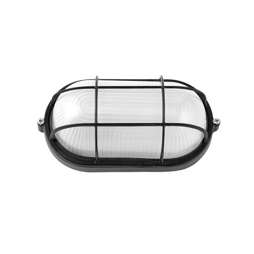 Apus Aplique Exterior Oval Negro Fabrilamp / Abrila 148162009