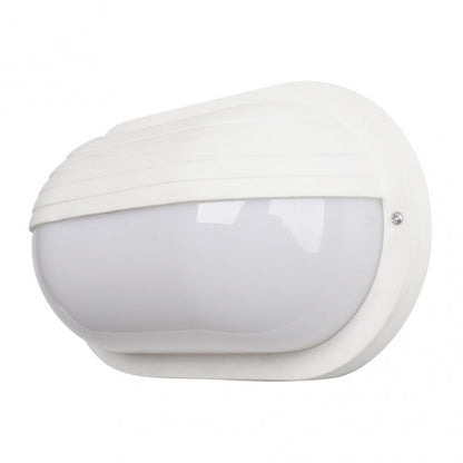 Aplique exterior oval Canopus grande blanco de Fabrilamp, iluminación exterior moderna IP44