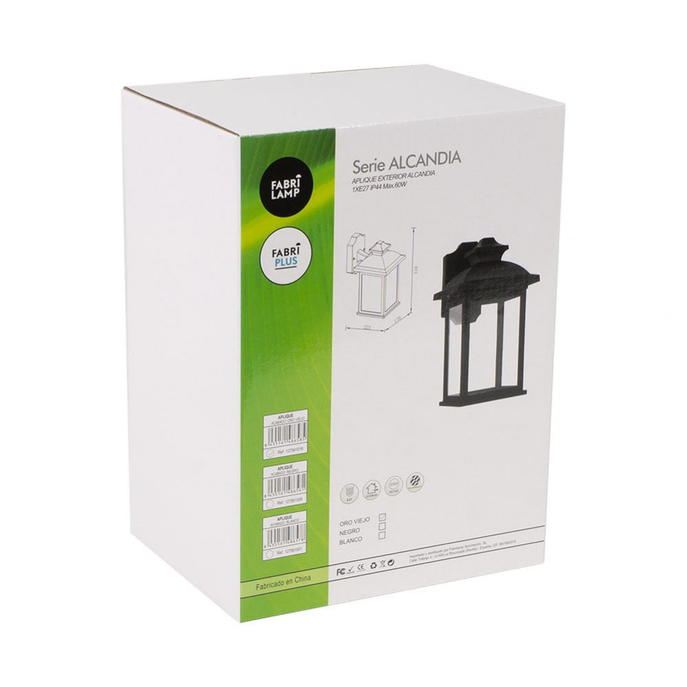 Aplique Alcandia fabricado en Policarbonato color Blanco para iluminación exterior