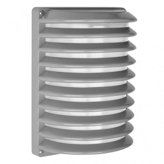 Aplique exterior de aluminio Achernar gris IP44 de Fabrilamp, diseño moderno y resistente para exteriores.