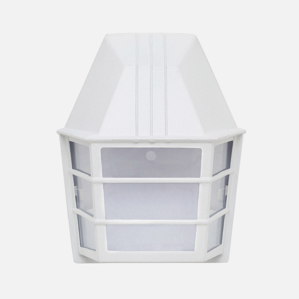 Aplique Acrux fabricado en aluminio color blanco con cristal difusor
