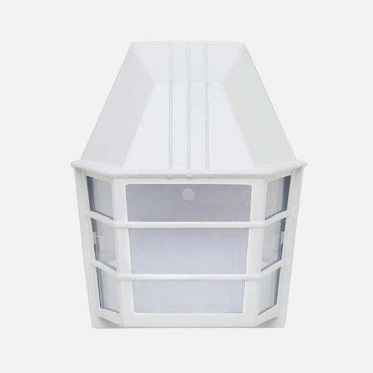 Aplique Acrux fabricado en aluminio color blanco con cristal difusor