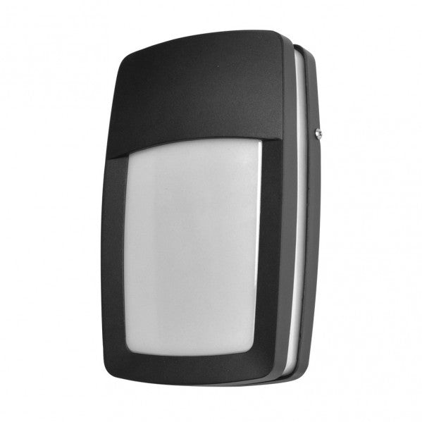 Aplique exterior Altair negro de aluminio, IP44, Fabrilamp. Iluminación moderna para exteriores.