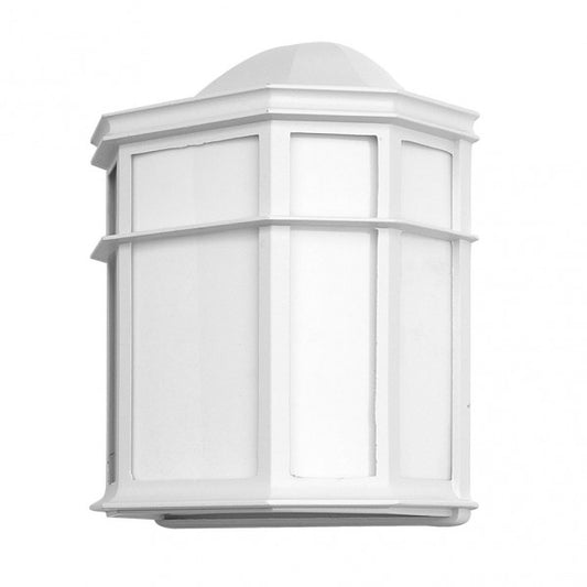 Aplique Exterior Aluminio Bellatrix 1xe27 Blanco 25x11x19,5 Cm IP44 de Fabrilamp