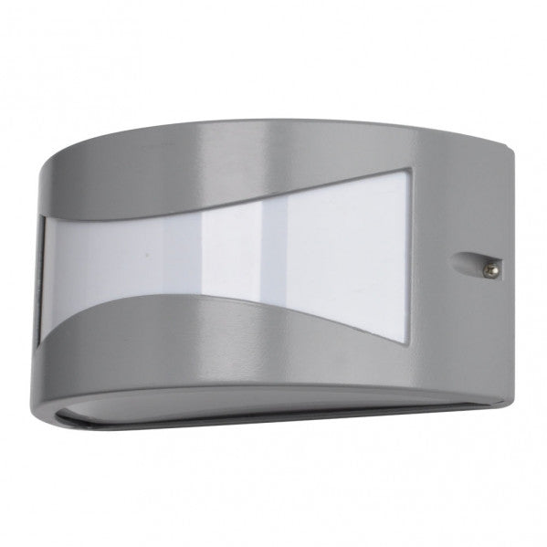 Aplique exterior Hadar Gris de Aluminio, IP44, Fabrilamp. Iluminación moderna para exteriores.