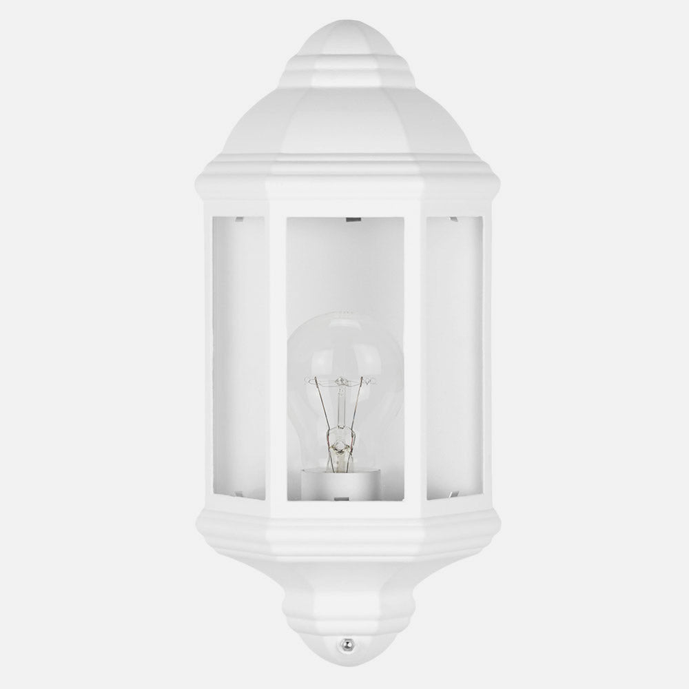 Aplique Shaula fabricado en aluminio color blanco para iluminación exterior