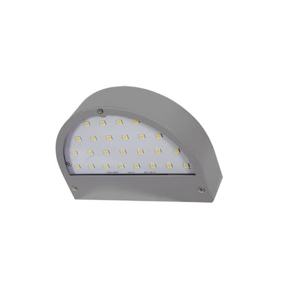 Aplique Exterior Juba Gris LED 5W de Fabrilamp, resistente al agua IP54. Iluminación moderna para exteriores.