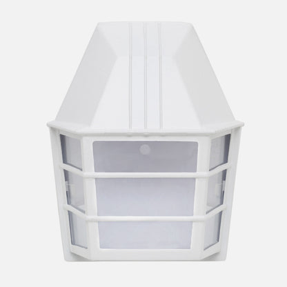 Aplique Lavanda fabricado en metal color blanco para iluminación exterior
