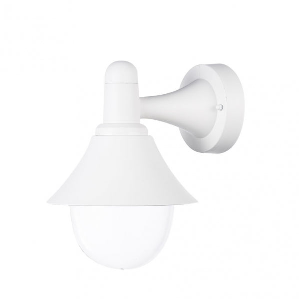 Aplique Exterior Mentol Blanco IP44 de Fabrilamp, vista frontal. luzguru.com