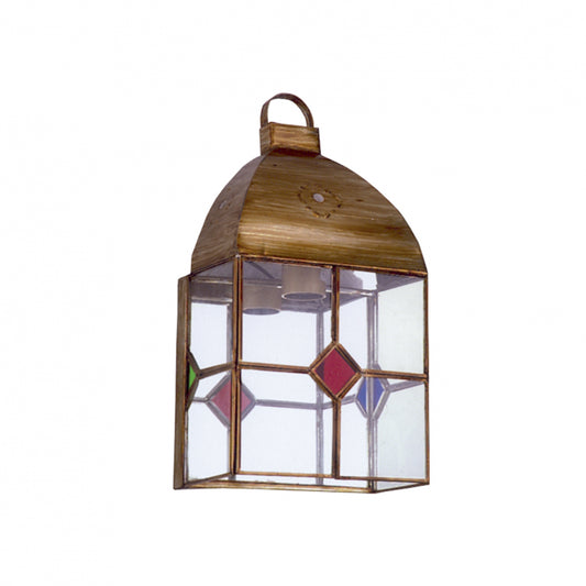 Aplique Granadino Rústico Fabrilamp / Abrila 1.674 estilo árabe en cuero y colores