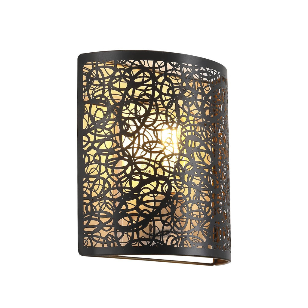 AJP Alemar Aplique Grasse Negro-Oro 10908 - luzguru.com