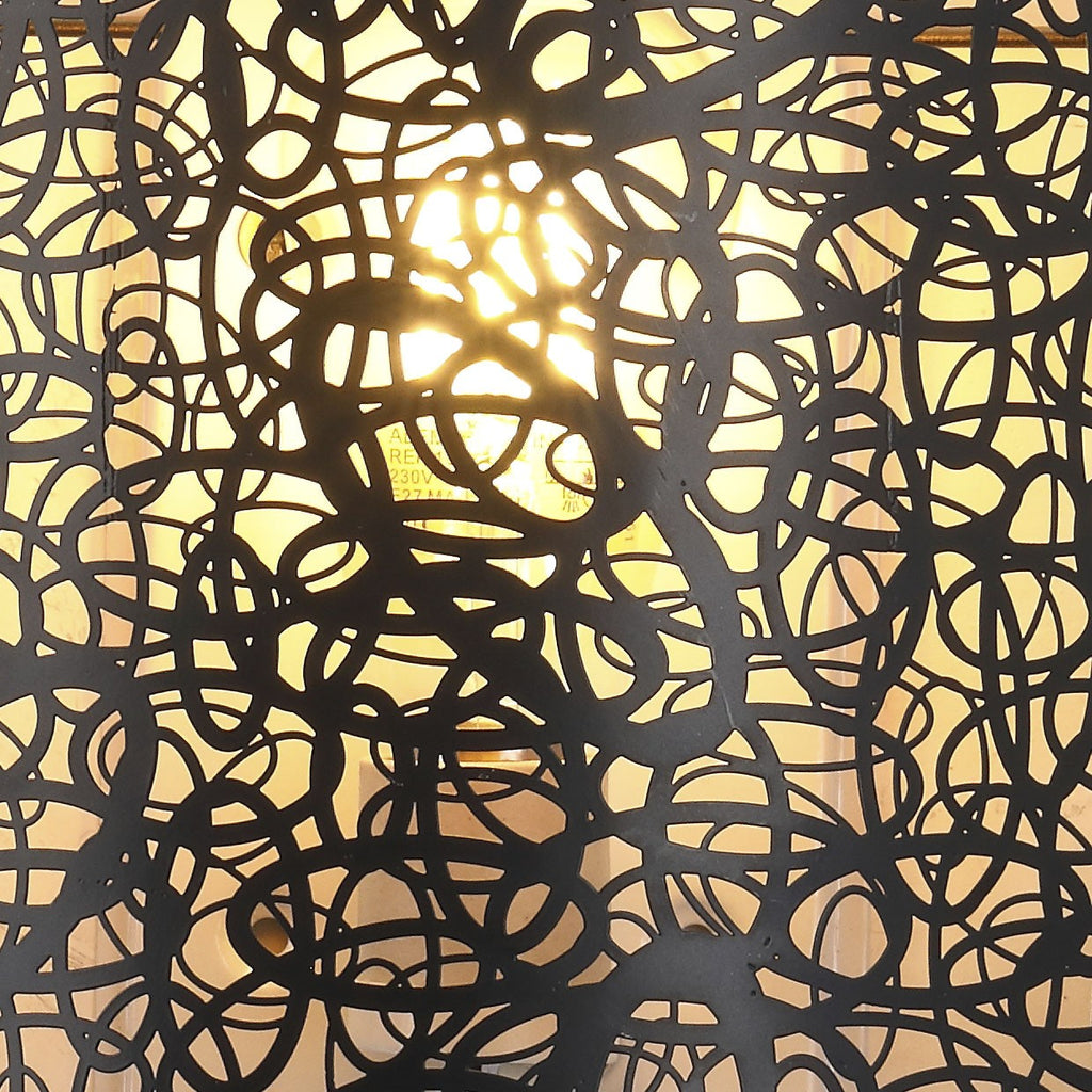 Medidas aplique pared AJP/Alemar Grasse 10908 negro-oro, luzguru.com
