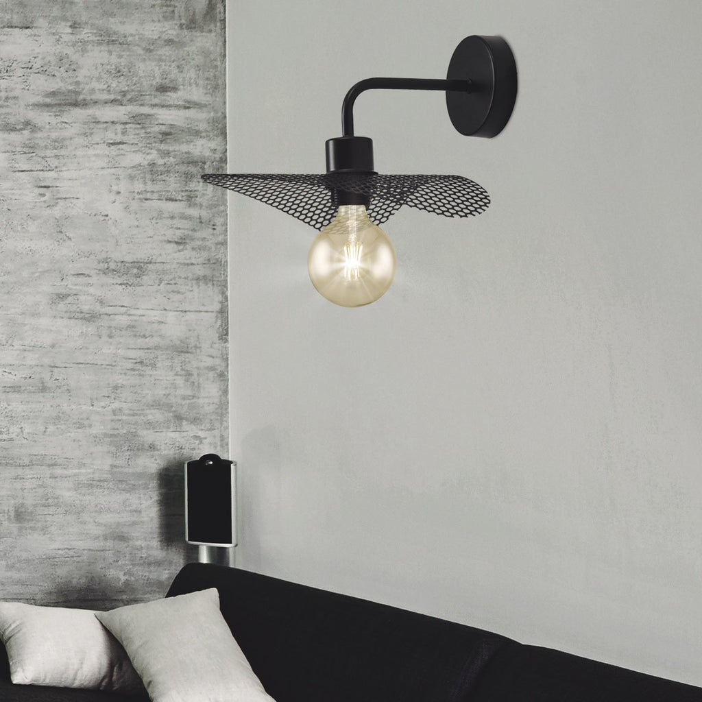 Aplique de pared Güell Negro Retro AJP/Alemar (Ref. 10944) - Medidas: [Insertar medidas aquí] - LuzGuru.com
