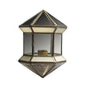 Aplique Granadino Fabrilamp / Abrila de cristal opalina y bronce, ref. 1.673-OPALINA