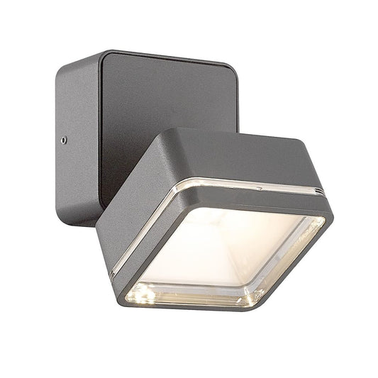 Aplique Exterior LED Tivo Cuadrado 6W Gris Antracita CristalRecord - vista principal | CristalRecord
