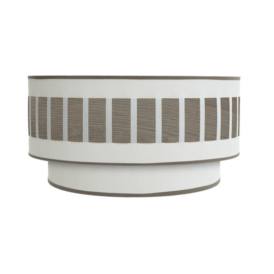 Aplique de Pared Ivanna 1xE27 Blanco y Madera Gris Fabrilamp - vista principal | Fabrilamp / Abrila