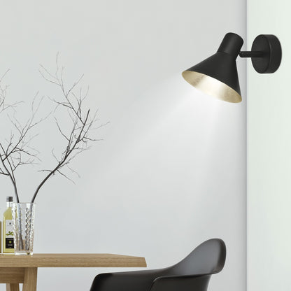 Medidas aplique Kobi Negro Mate-Oro AJP/Alemar Ref. 10433 - luzguru.com
