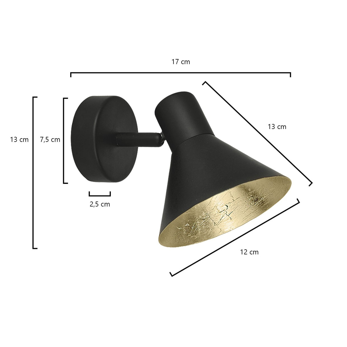 Aplique Kobi AJP/Alemar (Ref. 10433): Descubre sus elegantes dimensiones, un toque de sofisticación para tu hogar.  LuzGuru.
