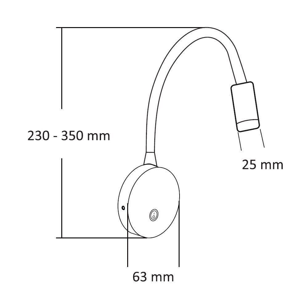 Aplique lector LED Clasic con 450 lúmenes ideal para lectura
