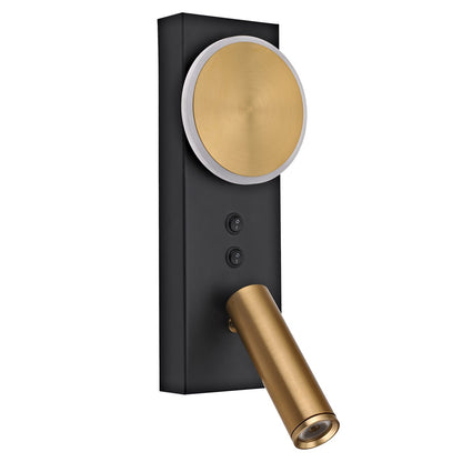 Aplique LED AJP / Alemar ARBAS 11602 - Negro y Latón - luzguru.com