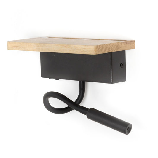 Aplique LED Madera Bach CristalRecord 43-164-08-116 con USB