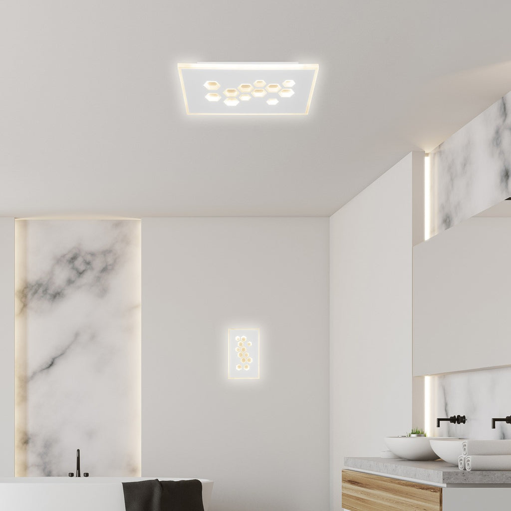 Medidas Aplique LED Dembe 11020 AJP/Alemar - Iluminación indirecta, 20W, 1900 lúmenes.
