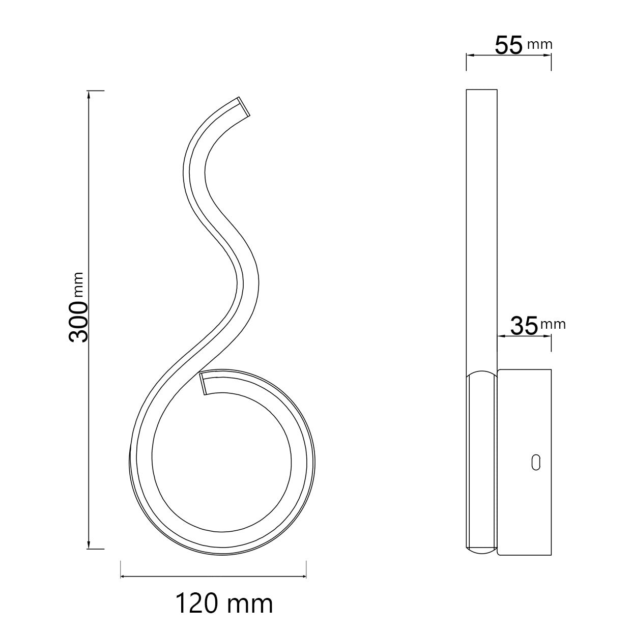 Aplique LED Macan Negro AJP/Alemar 11496 - Dimensiones: [Insertar dimensiones aquí]
