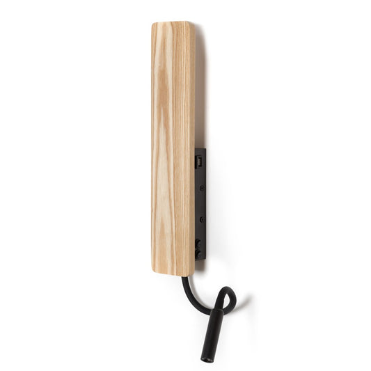 Aplique LED con USB Renoir Madera CristalRecord 43-162-08-116