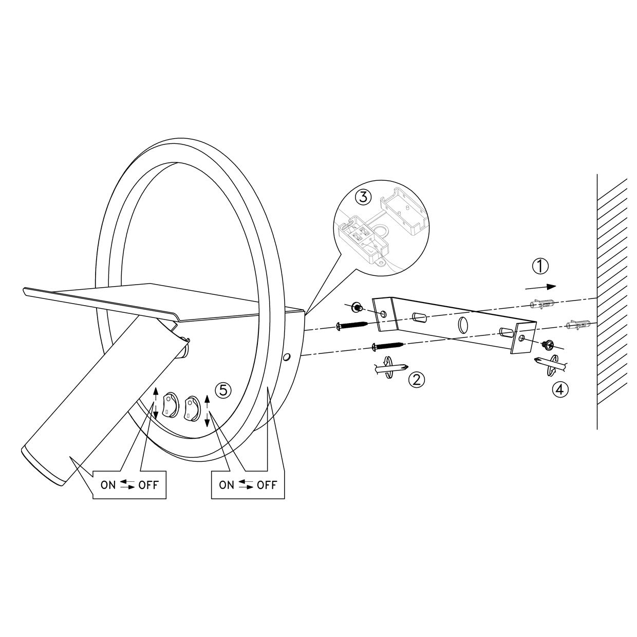 Medidas Aplique LED Palmer 11603 Blanco 8W 3000K - AJP/Alemar - LuzGuru
