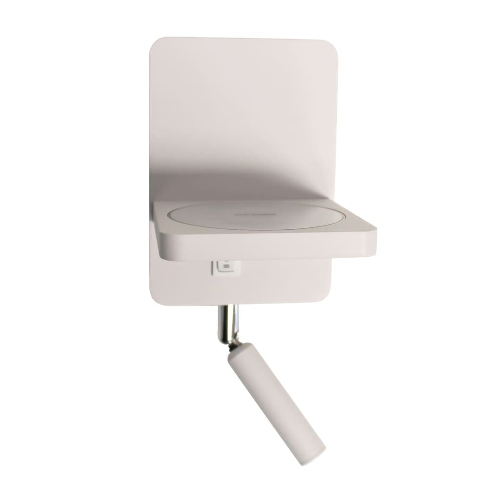 Aplique LED con luz cálida 3000K ideal para mesita de noche