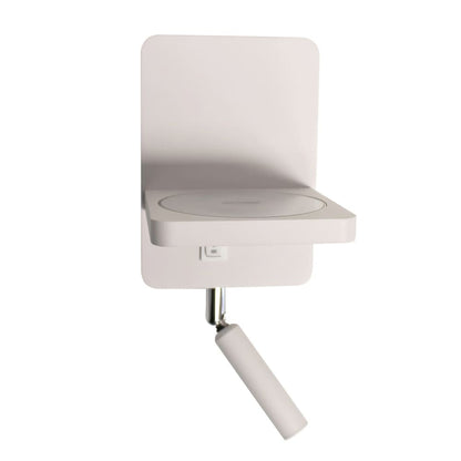 Aplique LED con luz cálida 3000K ideal para mesita de noche