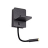 Aplique LED Rob2 con USB y carga wireless CristalRecord 43-119-08-380