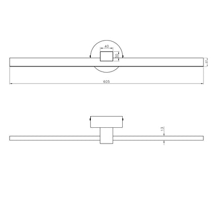 Medidas Aplique LED Tarik Blanco 15W AJP Alemar Ref. 11655 - luzguru.com
