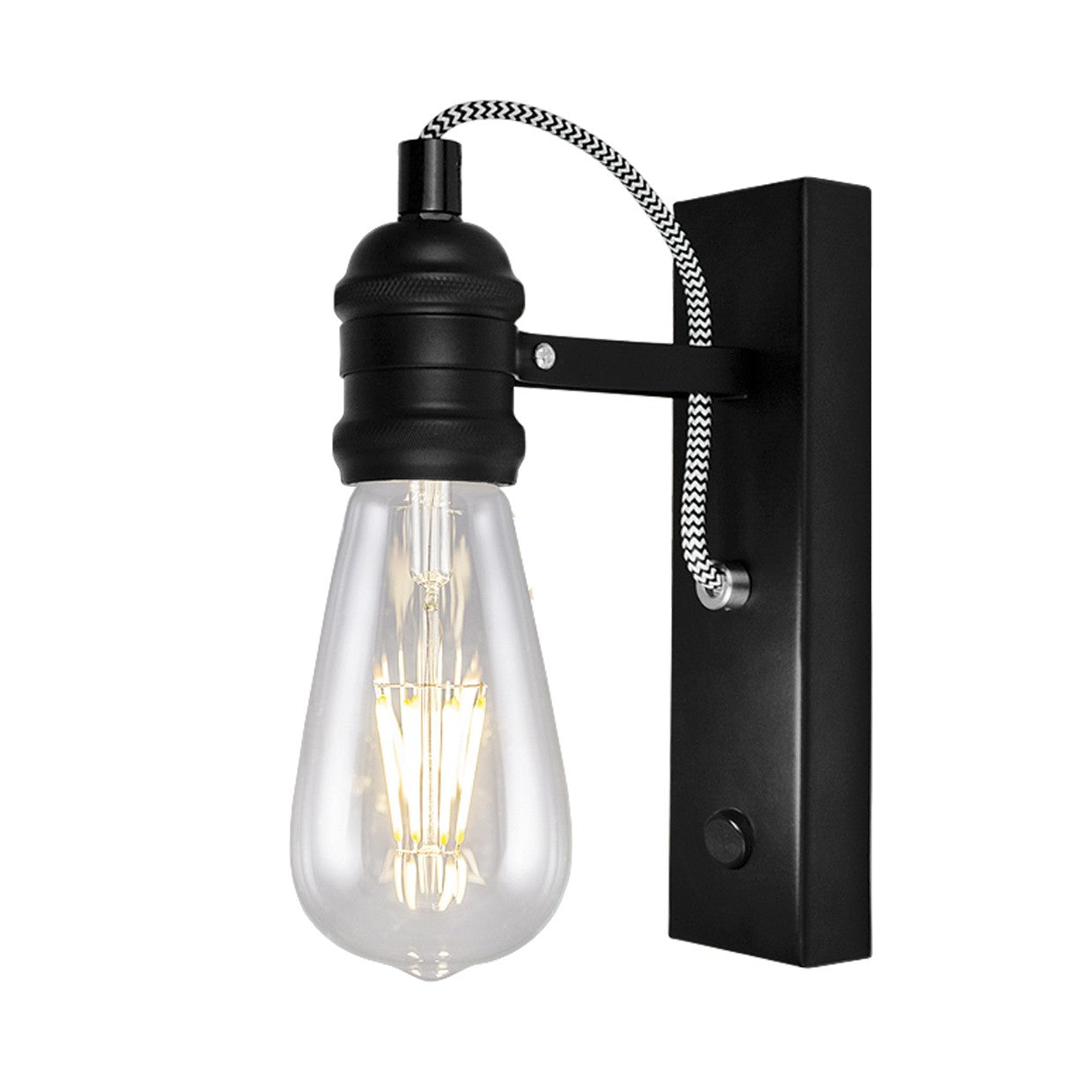 Aplique de Pared AJP / Alemar Lugano Negro - 10613 - luzguru.com