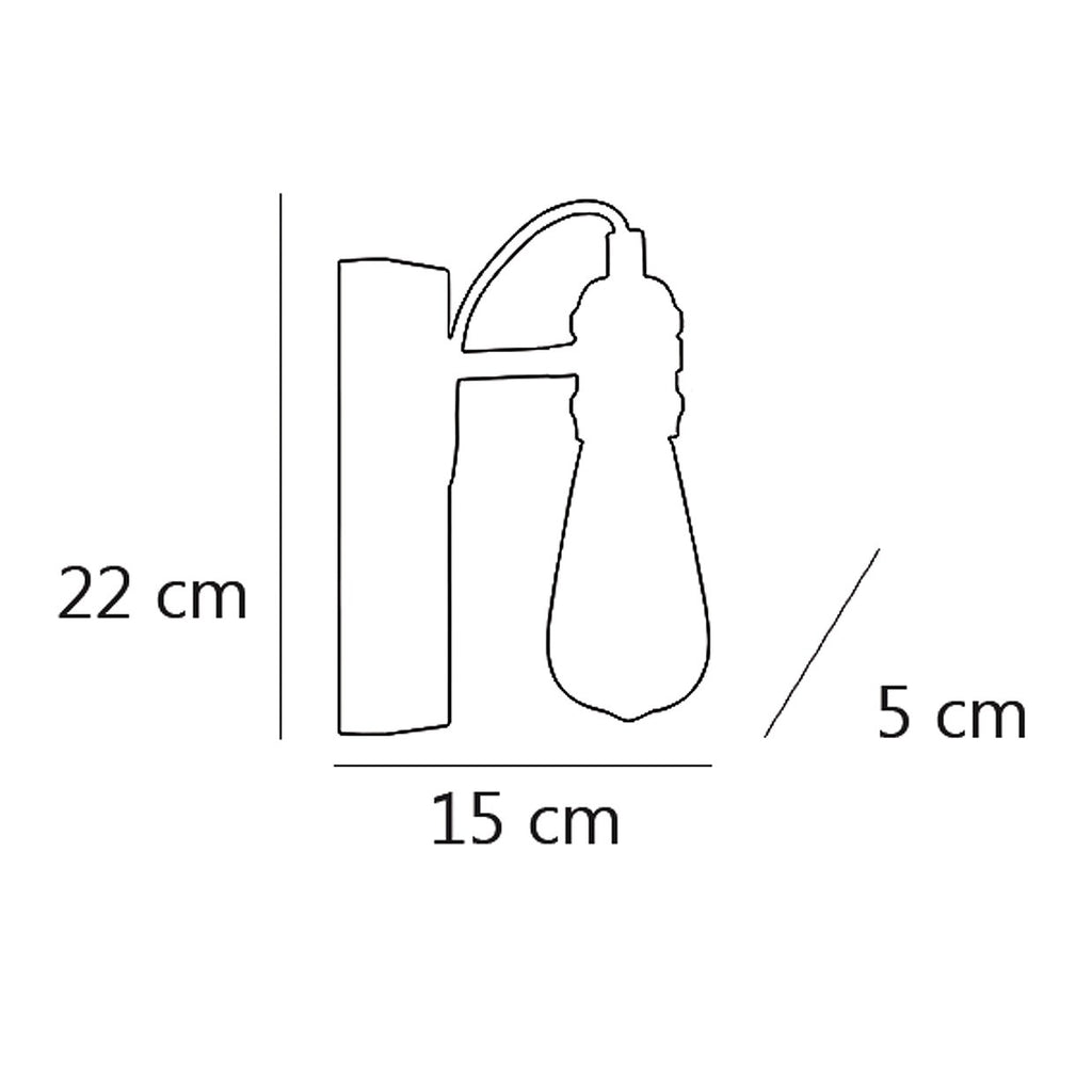 Aplique Lugano Negro AJP/Alemar (Ref. 10613) - Medidas: Iluminación elegante y moderna para tu hogar.  Compra en luzguru.com
