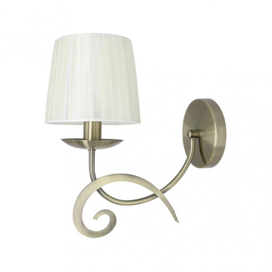 Aplique de Pared Luxor 1xE14 Cuero Pantalla Beige Fabrilamp - vista principal | Fabrilamp / Abrila