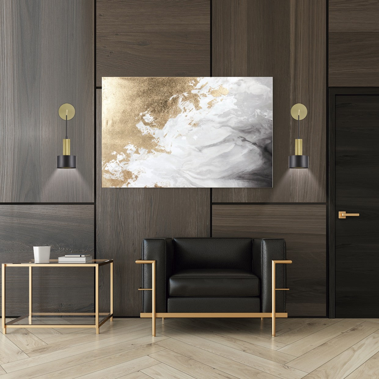 Medidas aplique pared Mojave Latón Ref. 11342 AJP/Alemar - LuzGuru.com
