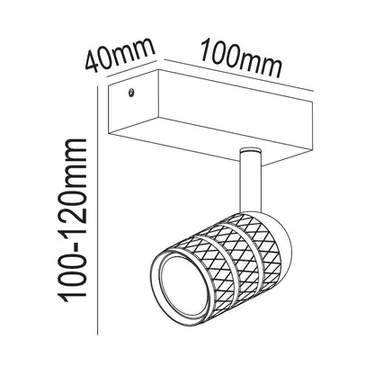 Foco orientable con protección IP20 para interior