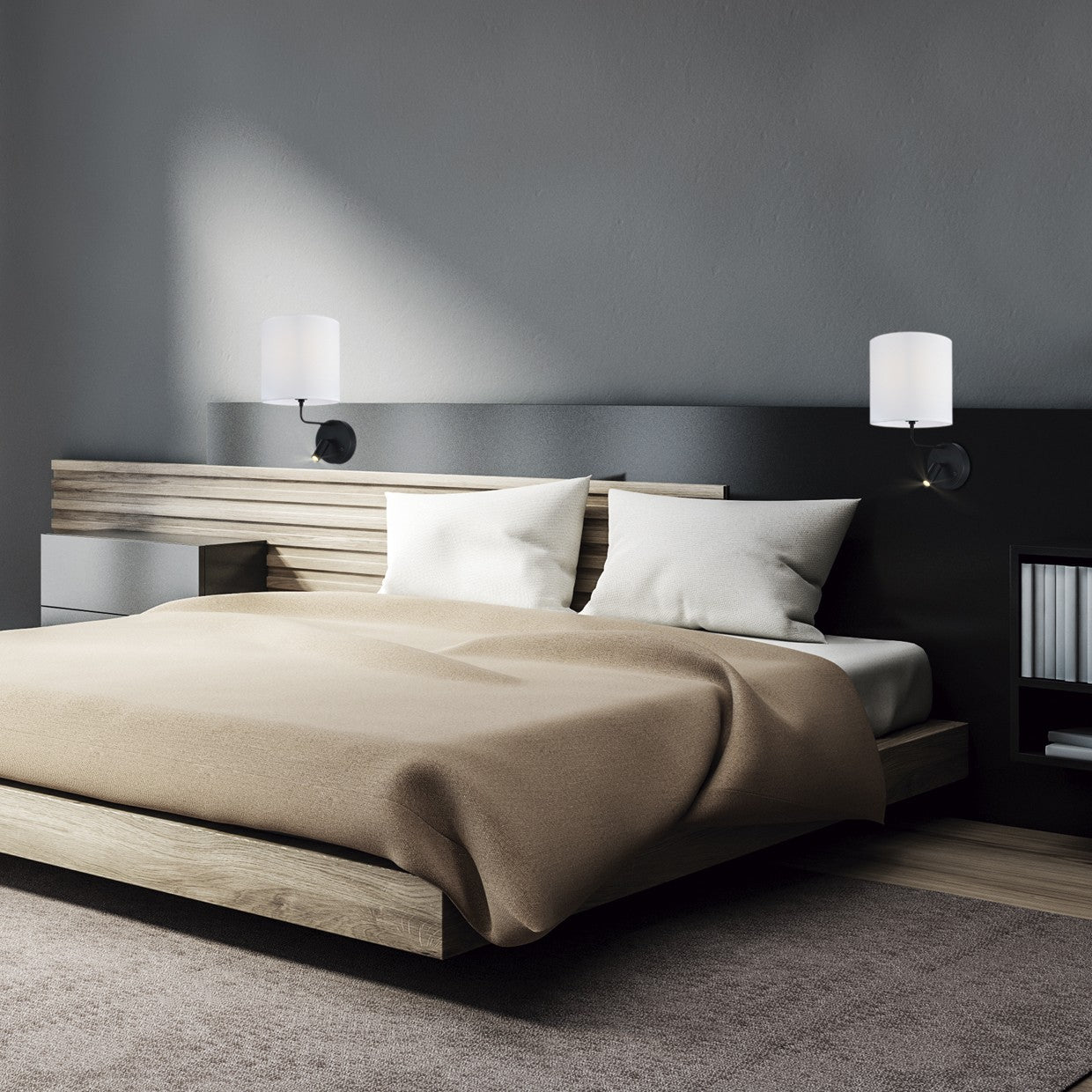 Aplique Oregon Blanco AJP Alemar Ref. 11346 - Medidas: [Insertar medidas aquí] - Luz cálida 3000K - luzguru.com
