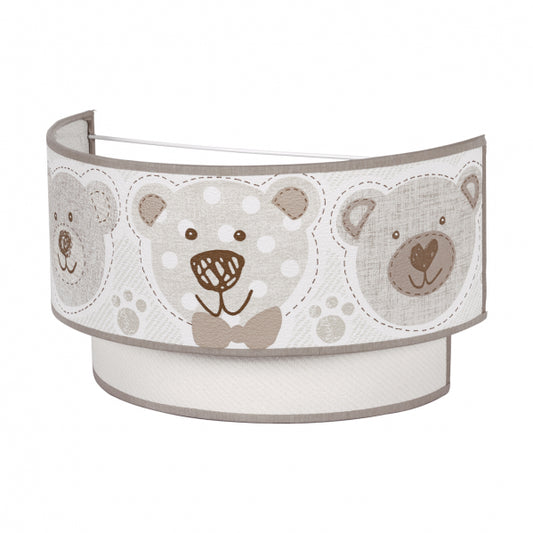 Aplique Panda Beige de Fabrilamp, ideal para la habitación infantil. Diseño tierno y funcional.