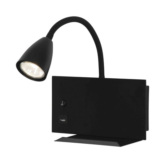 AJP / Alemar Aplique Pelay Negro Mate 1 x 50W GU10 - luzguru.com