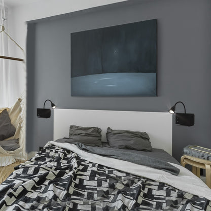 Aplique de pared Pelay Negro Mate AJP/Alemar (Ref. 11302) - Medidas. LuzGuru.com
