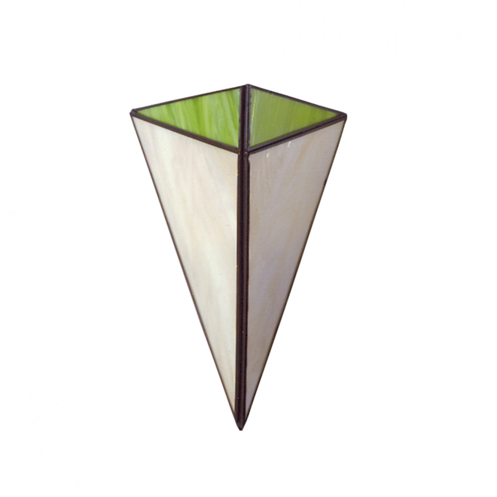 Aplique rústico Piramide Pistacho Fabrilamp / Abrila 1.675-PISTACHO para iluminar tu hogar con encanto.