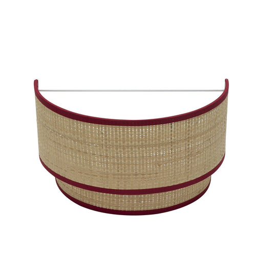Aplique Roque Nature Fabrilamp / Abrila textil natural y rojo, Ref. 172861007