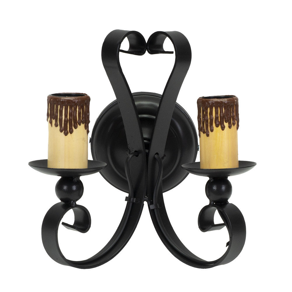 Aplique Rústico Medieval Fabrilamp / Abrila 1.605/2-NEGRO