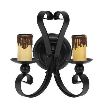 Aplique Rústico Medieval Fabrilamp / Abrila 1.605/2-NEGRO